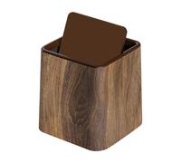 Poubelle de Bureau Compacte - avec Couvercle | Mini Corbeille à Papier Rétro en Bois d'Imitation | Petite Poubelle Economiseur d'Espace pour Bureau, Chambre d'Enfant, Cuisine, Chambre Étudiante