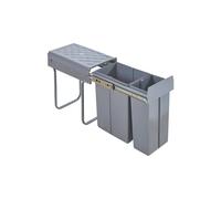 Poubelle encastrable froland 1 x 10 + 1 x 20 litros 48 x 34 x