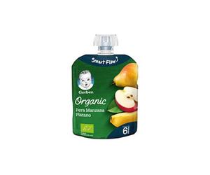 Pouche Organic De Pera. Manzana Y Plátano