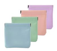 Pouchic - Personalized Snap Closure Leather Organizer Pouch, Pouchic No Zipper Self-Closing Pocket Cosmetic Bag, Pouchic Snap Closure Pouches, Portable Pocket Cosmetic Bag (Large,G)