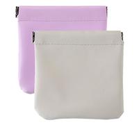 Pouchic - Personalized Snap Closure Leather Organizer Pouch, Pouchic No Zipper Self-Closing Pocket Cosmetic Bag, Pouchic Snap Closure Pouches, Portable Pocket Cosmetic Bag (Small,A)
