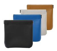 Pouchic - Personalized Snap Closure Leather Organizer Pouch, Pouchic No Zipper Self-Closing Pocket Cosmetic Bag, Pouchic Snap Closure Pouches, Portable Pocket Cosmetic Bag (Small,H)