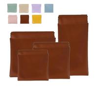 Pouchic - Personalized Snap Closure Leather Organizer Pouch, Purse Organizer Pouches, Pouchic Snap Closure Pouches (Brown)