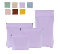 Pouchic - Personalized Snap Closure Leather Organizer Pouch, Purse Organizer Pouches, Pouchic Snap Closure Pouches (Purple)