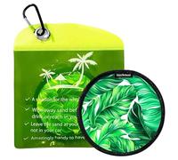 Poudre De Plage Pour Enlever Le Sable - Sac De Nettoyage | Gants Imperméables Et Portables Pour Essuyer Le Sable, Poudre Douce Et Réutilisable Pour Un Nettoyage Rapide, verde, ver descripción, Ver