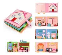 Poudya Quiet Book a partir de 1 año, libro silencioso Montessori con, habilidades motoras finas y aprendizaje de colores, libro silencioso para viajes y hogar, juguete de regalo a partir de 1, 2, 3, 4