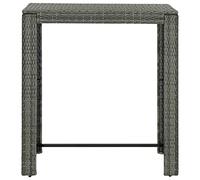 POUFGDR Bar Mesa 100 x 60,5 x 110,5 cm, gris poli Rattan | Steel Frame, Powder Coated, Interior Outdoor Use, Easy Clean, Modern Design