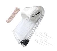 Poultry Enclosure Wrap - Clear PVC Waterproof Film, Farm Animal Barrier | Insulated Transparent Cover with Strong Fastening Strings, Durable Windproof Protection for Chicken Outdoor Yard Garden Pen Ha