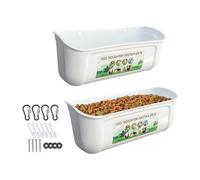 Poultry Feeder - Poultry Feeders for Goat,Chicken Feeders No Waste Poultrys Feders and Waterer with Hooks for Deer Duck Goat Chickens