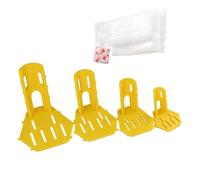 Poultry Leg Support Brace, Reusable Toe Separator Kit, 8.2x8.6cm 4 Piece Alignment Correction Bandage for Mobility Recovery, Farm Use Design, Duck Chicken Leg Care Tool for Coop Hatchery Support
