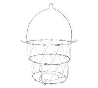 Poultry Roasting Rack - Safety Handle, Large Capacity Bin with Perforated Base, Food Grade Stainless, Resistant Mesh, Culinary Equipment for Backyard Barbecue