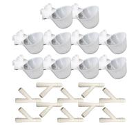Poultry Watering Cups, 10 Piece Set, Chicken Feeder Bowl, Sturdy Material Leak Proof Design, Easy Install Automatic Refill for Chicks Ducklings Goslings Cage Farming Use