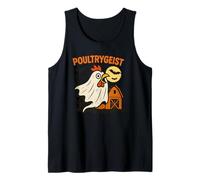 Poultrygeist Funny Chicken Ghost Halloween Pun Design Camiseta sin Mangas