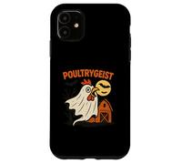 Poultrygeist Funny Chicken Ghost Halloween Pun Design Carcasa para iPhone 11