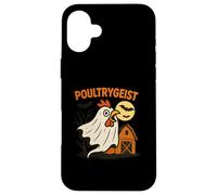 Poultrygeist Funny Chicken Ghost Halloween Pun Design Carcasa para iPhone 16 Plus
