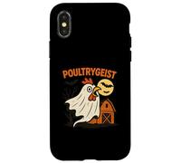 Poultrygeist Funny Chicken Ghost Halloween Pun Design Carcasa para iPhone X/XS