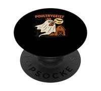 Poultrygeist Funny Chicken Ghost Halloween Pun Design PopSockets PopGrip Adhesivo