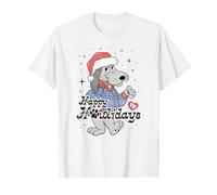 Pound Puppies Christmas Happy Holidays Distressed Style Art Camiseta
