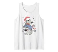 Pound Puppies Christmas Happy Holidays Distressed Style Art Camiseta sin Mangas