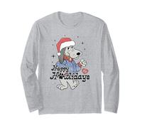 Pound Puppies Christmas Happy Holidays Distressed Style Art Manga Larga