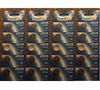 PoundMax 1632 CR1632 DL1632 - Pilas de botón (Litio, 3 V, 20 Unidades)