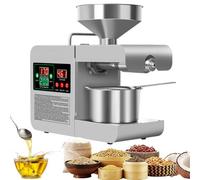 Pounjsd Prensa de Aceite eléctrica, Control Temperatura MáQuina Prensa Aceite AutomáTica, Máquina de prensado de aceite de 820W, Para Lino, Maní, Semilla De CáñAmo, SéSamo