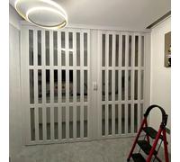 Pounjsd Puerta Concertina Acrílica Transparente, Puerta de Despensa del Pasillo Puerta Corredera con Manija, Puerta Plegable Puerta Plegable Interior de Pvc, Separador de Ambientes W180×H180cm