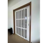 Pounjsd Puerta Concertina Acrílica Transparente, Puerta de Despensa del Pasillo Puerta Corredera con Manija, Puerta Plegable Puerta Plegable Interior de Pvc, Separador de Ambientes W65×H195cm