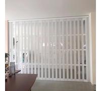 Pounjsd Puerta Concertina Acrílica Transparente, Puerta de Despensa del Pasillo Puerta Corredera con Manija, Puerta Plegable Puerta Plegable Interior de Pvc, Separador de Ambientes W160×H180cm