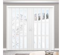 Pounjsd Puerta Concertina Acrílica Transparente, Puerta de Despensa del Pasillo Puerta Corredera con Manija, Puerta Plegable Puerta Plegable Interior de Pvc, Separador de Ambientes W185×H190cm