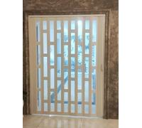 Pounjsd Puerta corredera Plegable Puertas Interiores Tipo Acordeón Blancas, Puerta Plegable Acordeon Puerta Plegable de PVC Tabique Acordeón Interior de Plástico, Tamaño Personalizado W100×H203cm