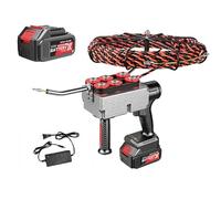 Pounjsd Tirador de Cables Magnético Automático, Máquina Roscadora Automática, tracción en 6 ruedas, extractor de cables eléctricos de velocidad ajustable, Guía pasacables Profesional, 30m-37500mAh*1