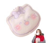 Poupangke Botella de agua caliente con funda, bonita bolsa de agua caliente de dibujos animados, cómoda botella de agua con calefacción de animales de peluche para estudiantes, oficinas, familias