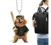 Poupangke Colgante de coche para perros, adorno de coche para perros,Colgante de coche 2D | Lindo adorno para cachorros, colgante colorido para coche para perros, decoración interior automotriz