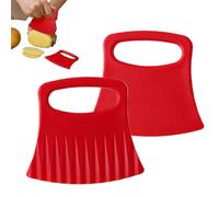 Poupangke Cortador ondulado, cortador de patatas onduladas, herramienta picadora ondulada de cocina para verduras, 2 herramientas para cortar jabón de patatas, herramientas multifuncionales para