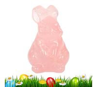 Poupangke Decoración de Conejo de Pascua, Figuras de Conejo en | DECORACIÓN DE LOBNY PASSTER Cristales POLSA | Dibujos Animados Carving Figurines, Animal Figura Artesanía Ornamento Mesa Mesa de Casa