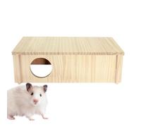 Poupangke Escondite para hámsters, túnel de hámster Rectangular de 2 cámaras, decoración para hámsters, Rat, Rat, Lemmings