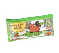 Poupangke - Estuche para lápices de Capybara, Estuche de lápices de Capybara, Funda Transparente con Cremallera, Estuche para bolígrafos de papelería Lindo y portátil, Bolsa de lápices de Gran