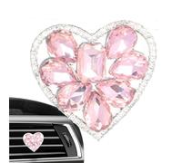 Poupangke Fragancia para coche con clip de ventilación de aire,Fragancia para salida de aire de coche - Ambientador con clip para rejilla de ventilación de coche, forma de corazón de amor - Adorno