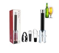 Poupangke Juego de abrebotellas para vino tinto, juego de apertura de vino, para el vino, kit abrebotellas multifuncional, tapón al vacío | Prácticos para abrir botellas de vino para casa, picnic al