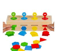 Poupangke Juego De Clasificación para Niños | Juguete Educativo De Madera Estimulando la Inteligencia - Caja de Cerraduras con Formas Geométricas para Desarrollo Cognitivo Idea Regalo Viaje Hogar