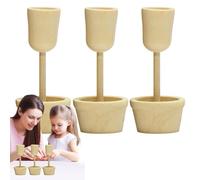 Poupangke Macetas de Flores pinables, Macetas de Flores pintables para los | Mesa de Temporada Pintable Pintable,Artesanía de Madera de Maceta sin terminar para Adultos para Pintar