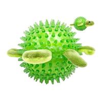 Poupangke Pelota para perro con pinchos, juguete flotante para perros de rana/erizo, juguetes de peluche indestructibles para perros medianos, grandes y pequeños