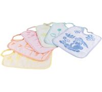 Poupy - Babero de Rizo Suave y Absorbente, Acabado Jacquard para Comidas de Bebé, Colores Surtidos, Multicolor