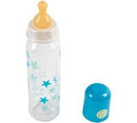 Poupy Biberón de vidrio de 240 ml para bebés con tetina de caucho natural y tapa protectora para la tetina.