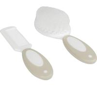 Poupy - Cepillo y Peine para Bebé, Cerdas de Nailon Suave, Mangos Ergonómicos para Fácil Agarre, Protege la Piel Delicada, Producto de Italia, Colores Multicolor, Material Nailon