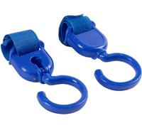 Poupy - Ganchos Universales para Cochecito, Giratorios 360° Horizontales y 90° Verticales, Se Adaptan a Todos los Carritos, Fácil de Montar, Multicolor, 2 Piezas