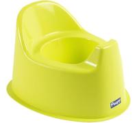 Poupy Nuevo orinal anatómico verde para niños con respaldo y asiento grande, base ampliada para máxima seguridad
