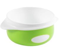 Poupy Plato infantil Pappa Fondo de plástico, sin BPA, lavable y reutilizable, con forma redondeada