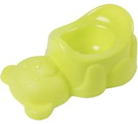Poupy Práctico y bonito orinal verde con forma de oso para niños pequeños con asiento cómodo y práctico protector para evitar salpicaduras